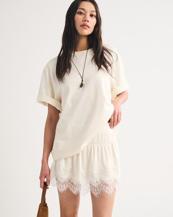 Boho Mini Skort, White view 1