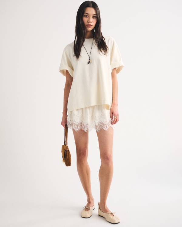 Boho Mini Skort, White view 2