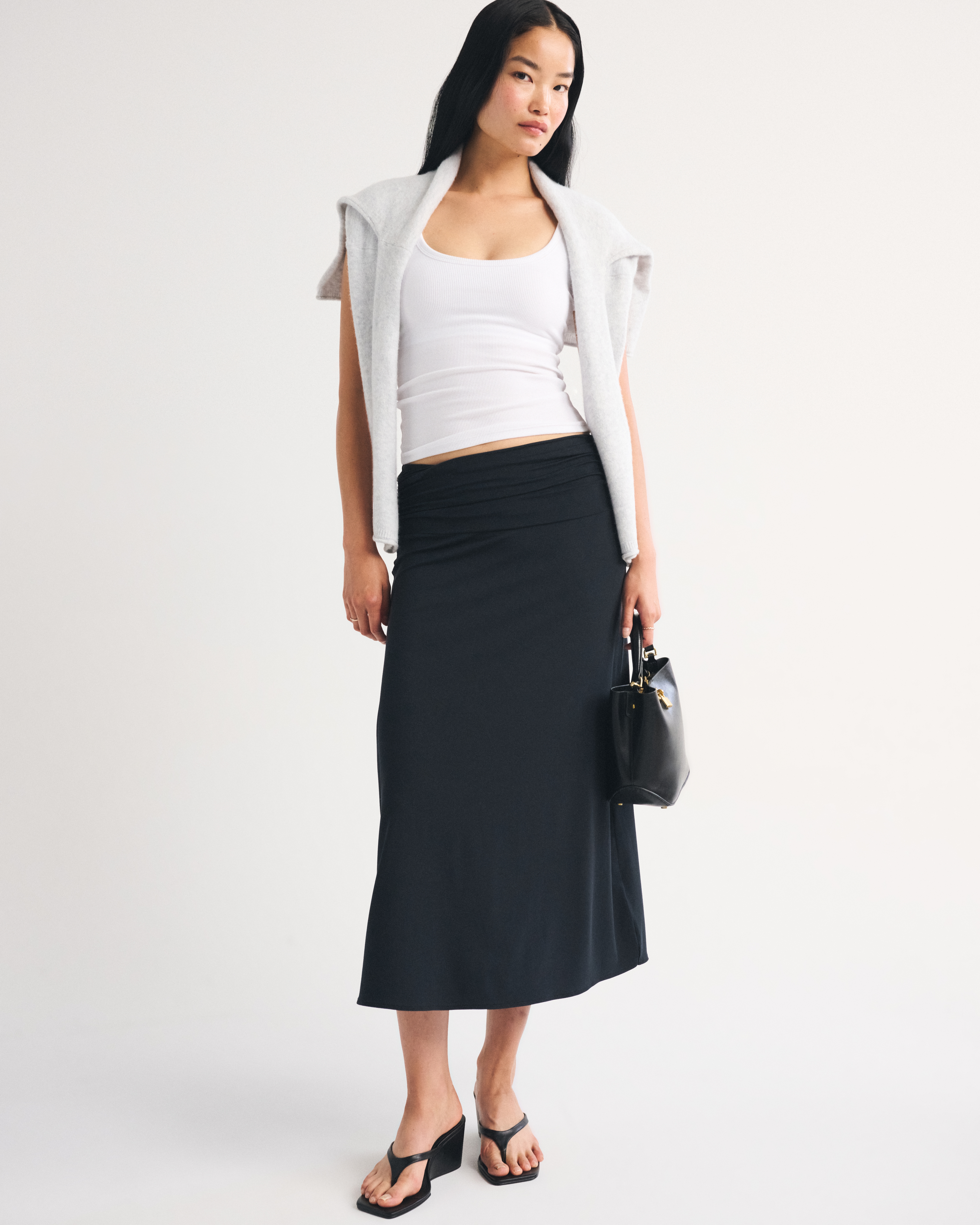 Женские юбки Abercrombie & Fitch Drop-Waist Maxi Skirt — фото 2