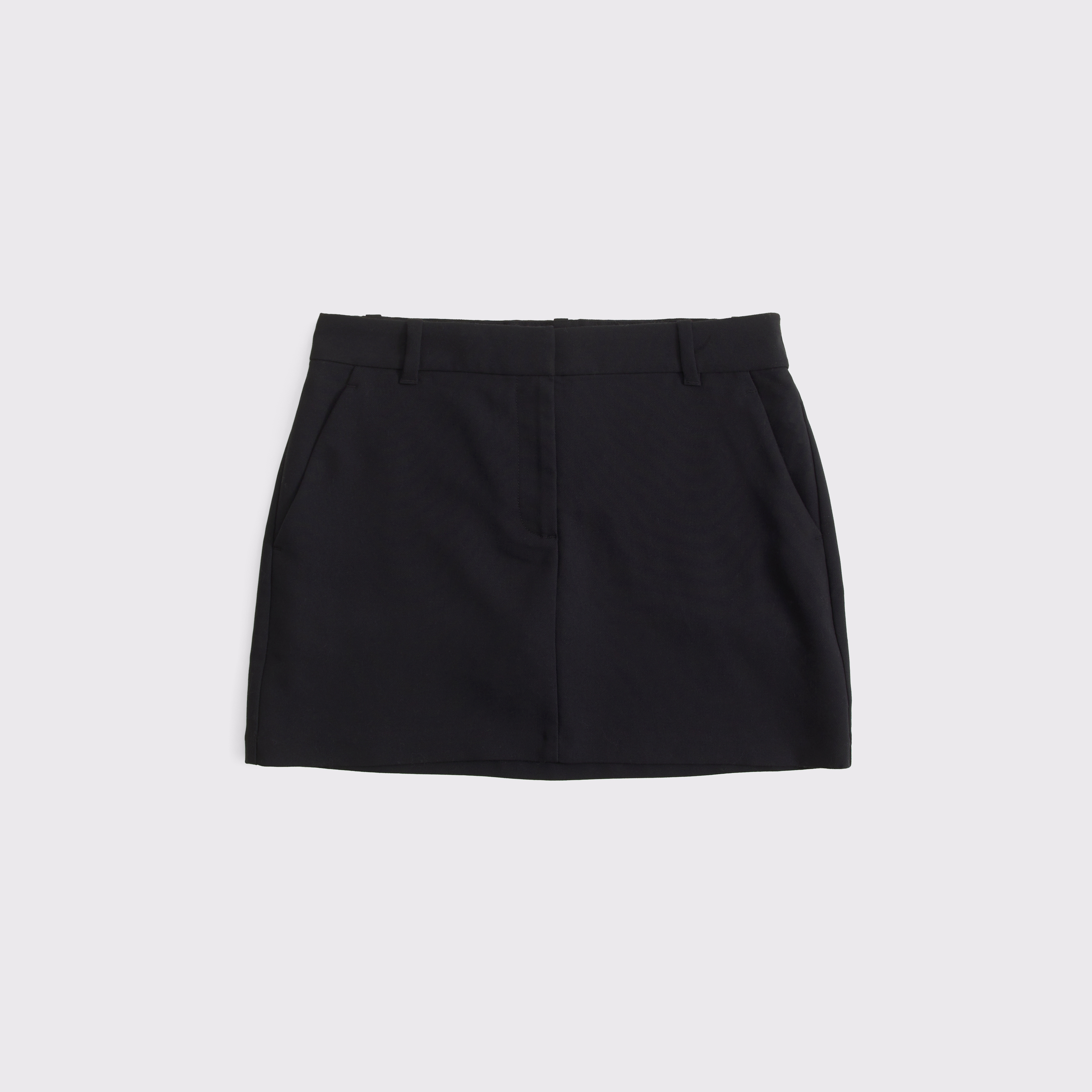 Женская юбка-шорты Abercrombie & Fitch Tailored Mini Skort, цвет: Чёрный