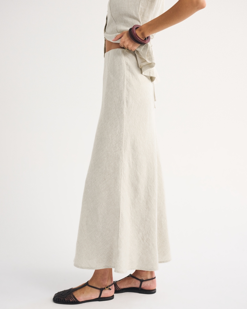 100% Linen High Rise Maxi Skirt - thumbnail 8