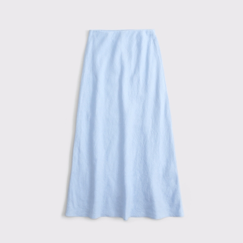 Женские юбки Abercrombie & Fitch 100% Linen High Rise Maxi Skirt