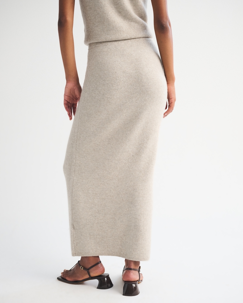 Merino Wool-Blend High Rise Sweater Maxi Skirt - thumbnail 6