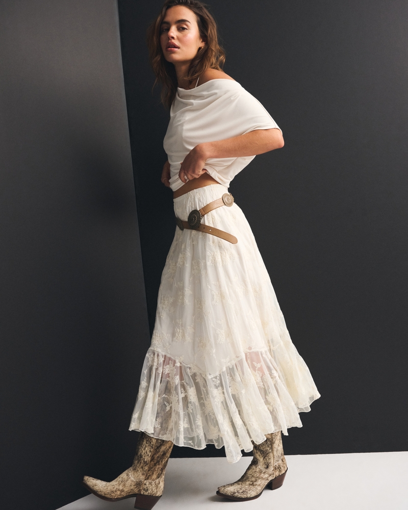 Embroidered Maxi Skirt - thumbnail 6