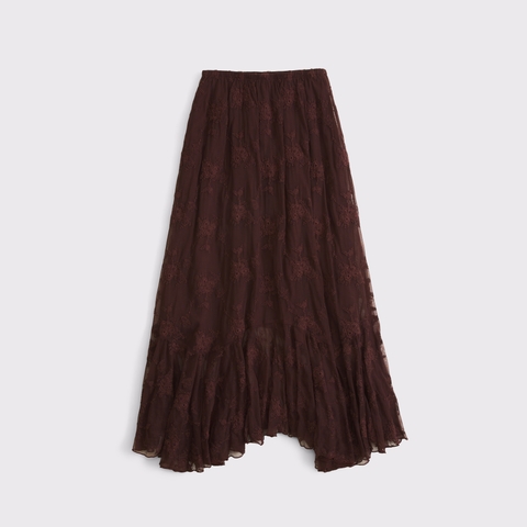 Женские юбки Abercrombie & Fitch Embroidered Maxi Skirt
