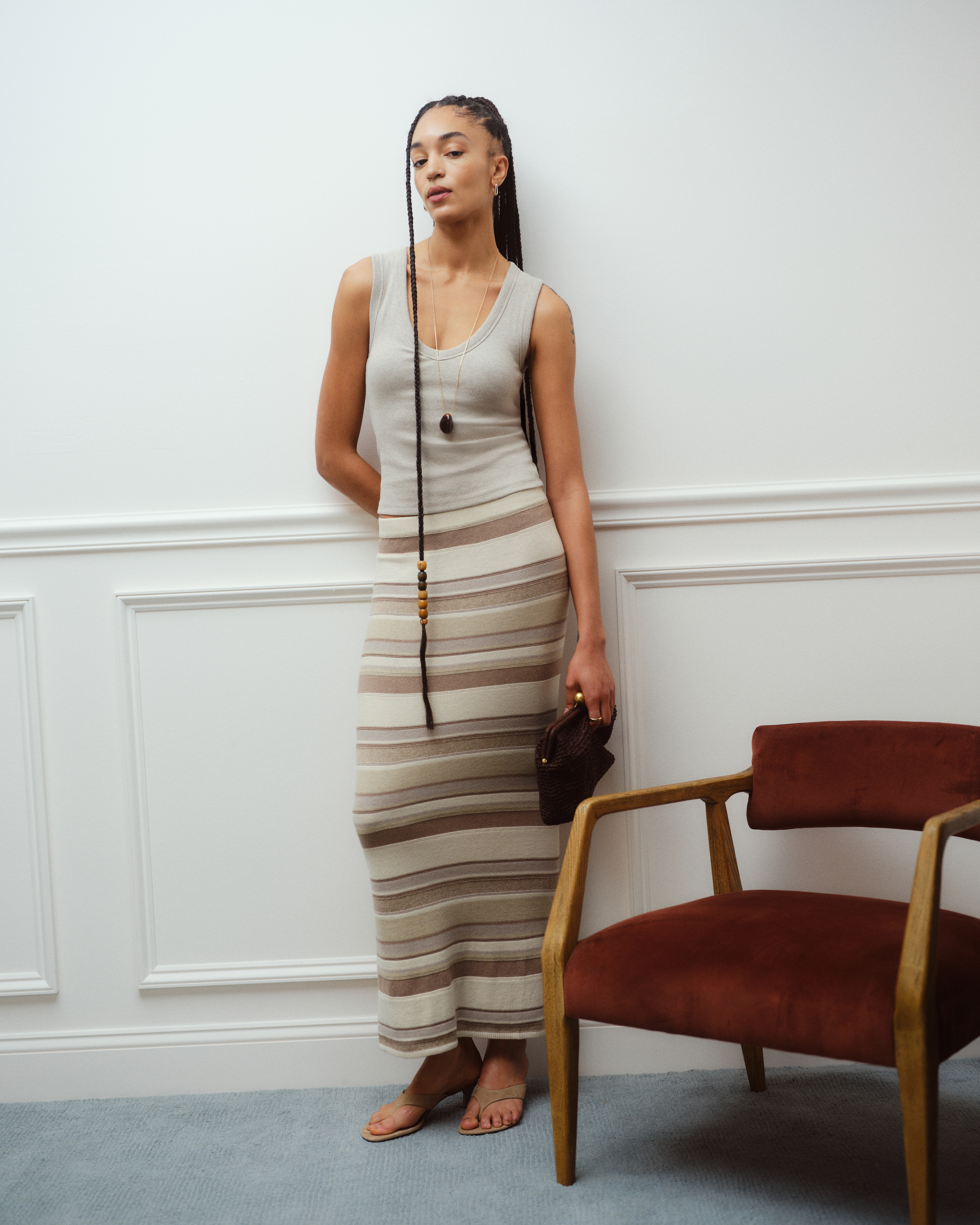 Женские юбки Abercrombie & Fitch High Rise Sweater Maxi Skirt — фото 4