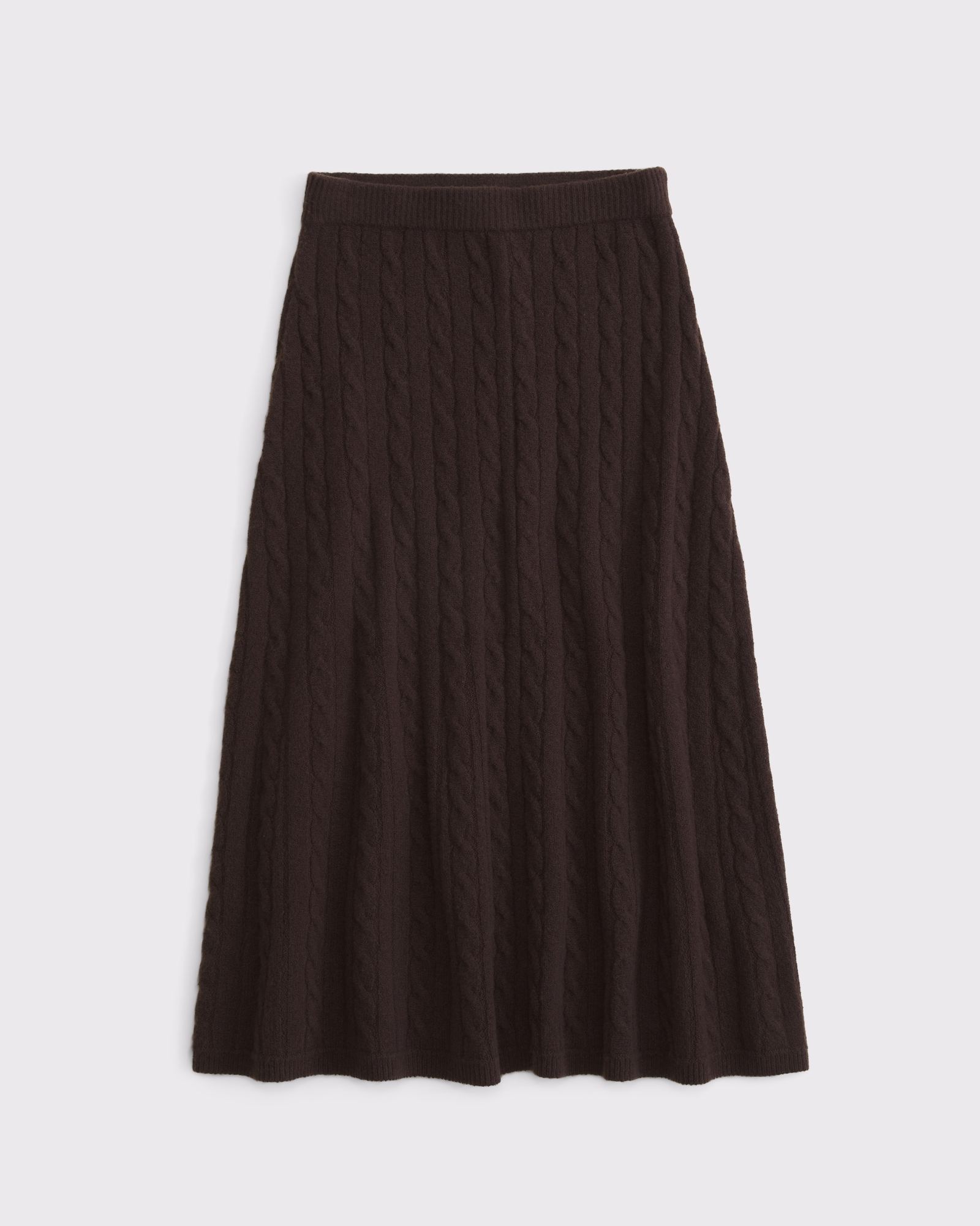 Merino Wool-Blend Cable Sweater Midi Skirt thumbnail 6