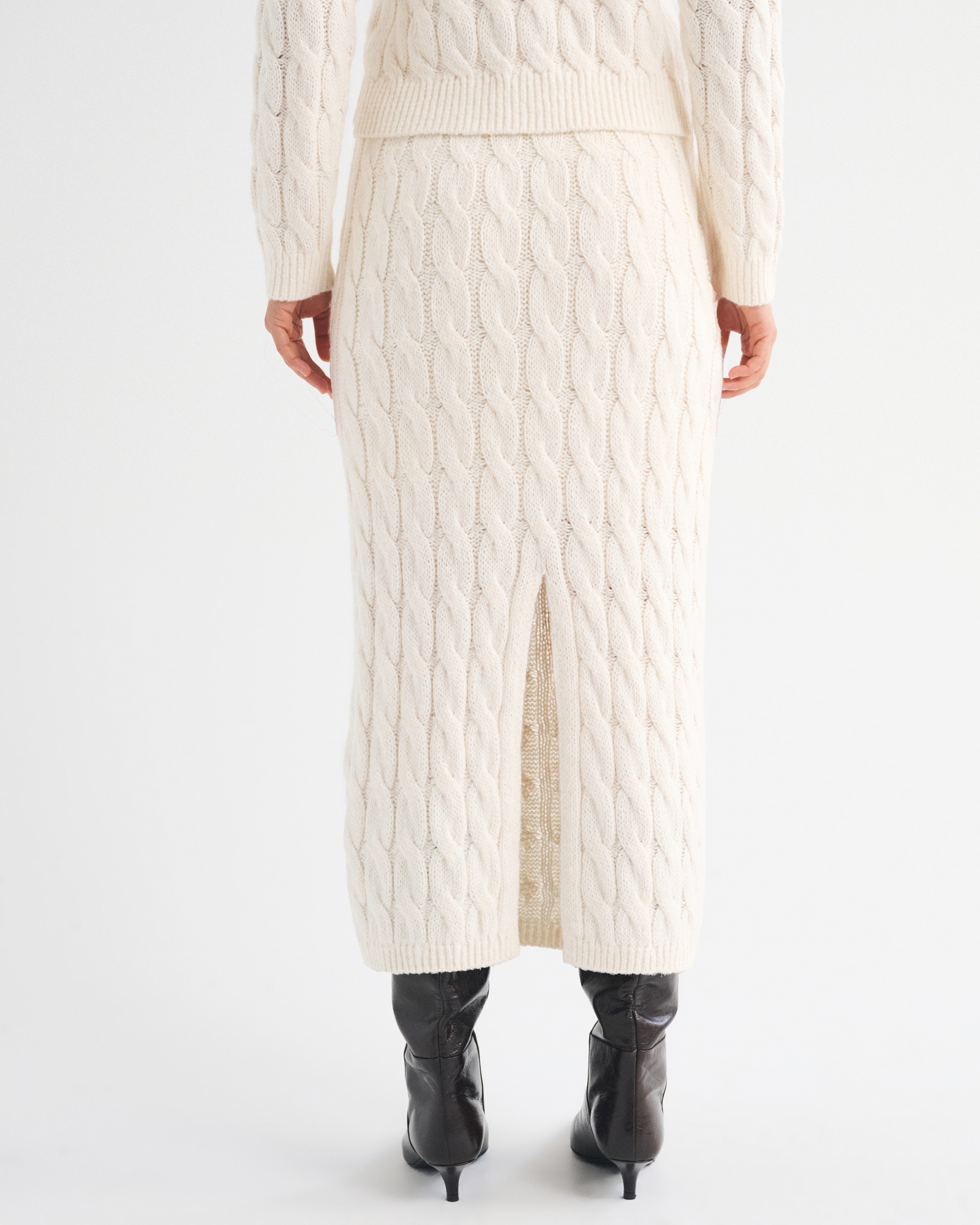 Airspun Cotton-Blend Cable Maxi Skirt thumbnail 5