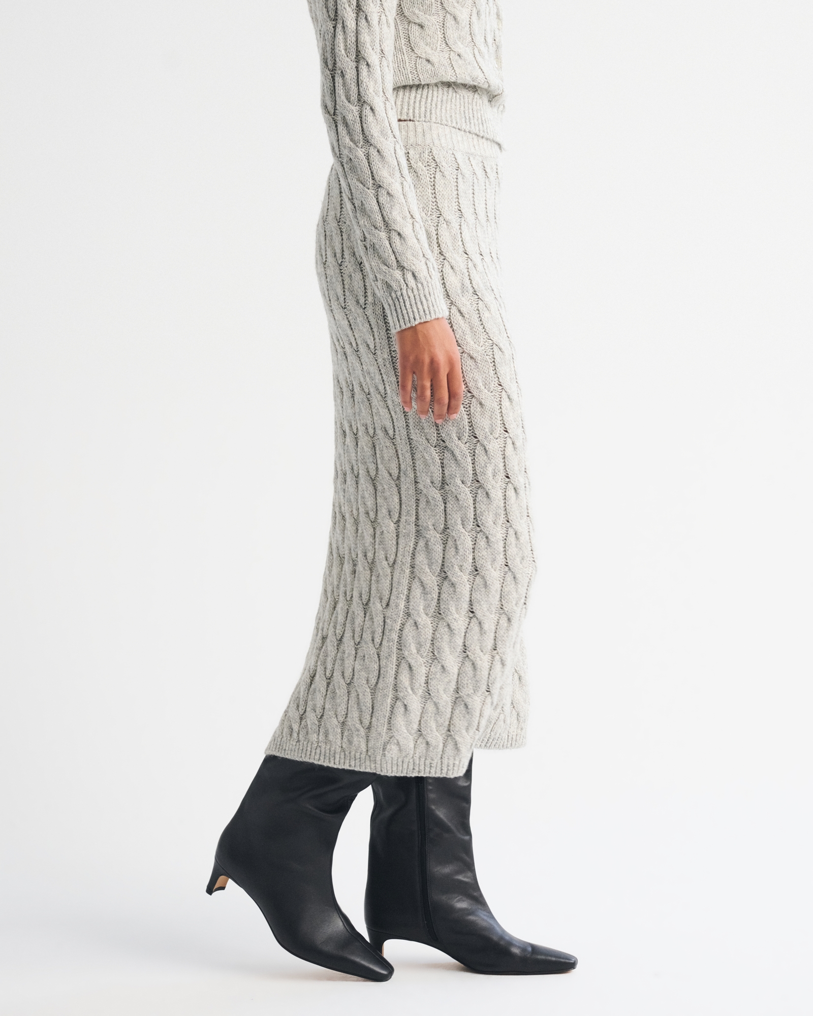 Airspun Cotton-Blend Cable Maxi Skirt thumbnail 3