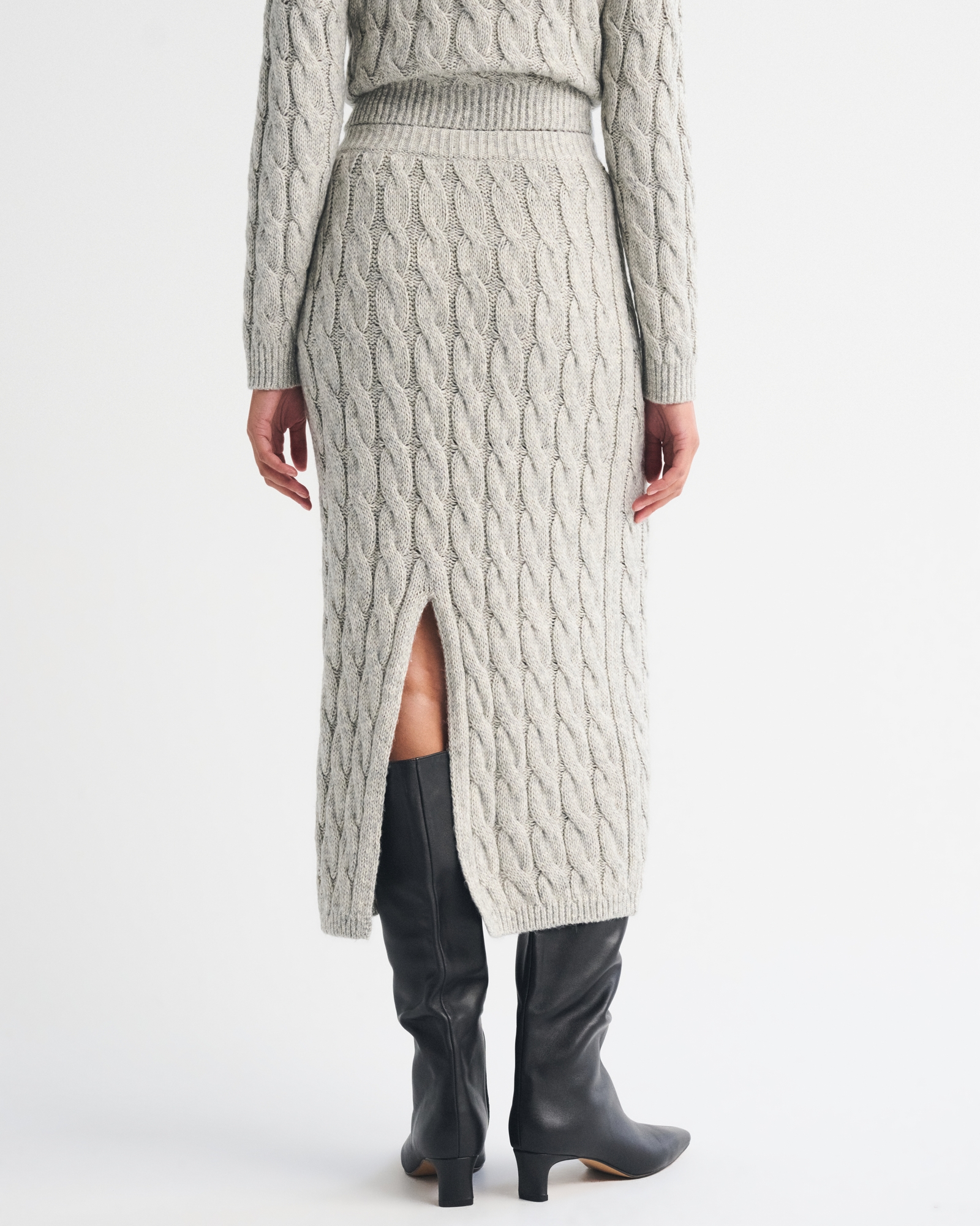 Airspun Cotton-Blend Cable Maxi Skirt thumbnail 6