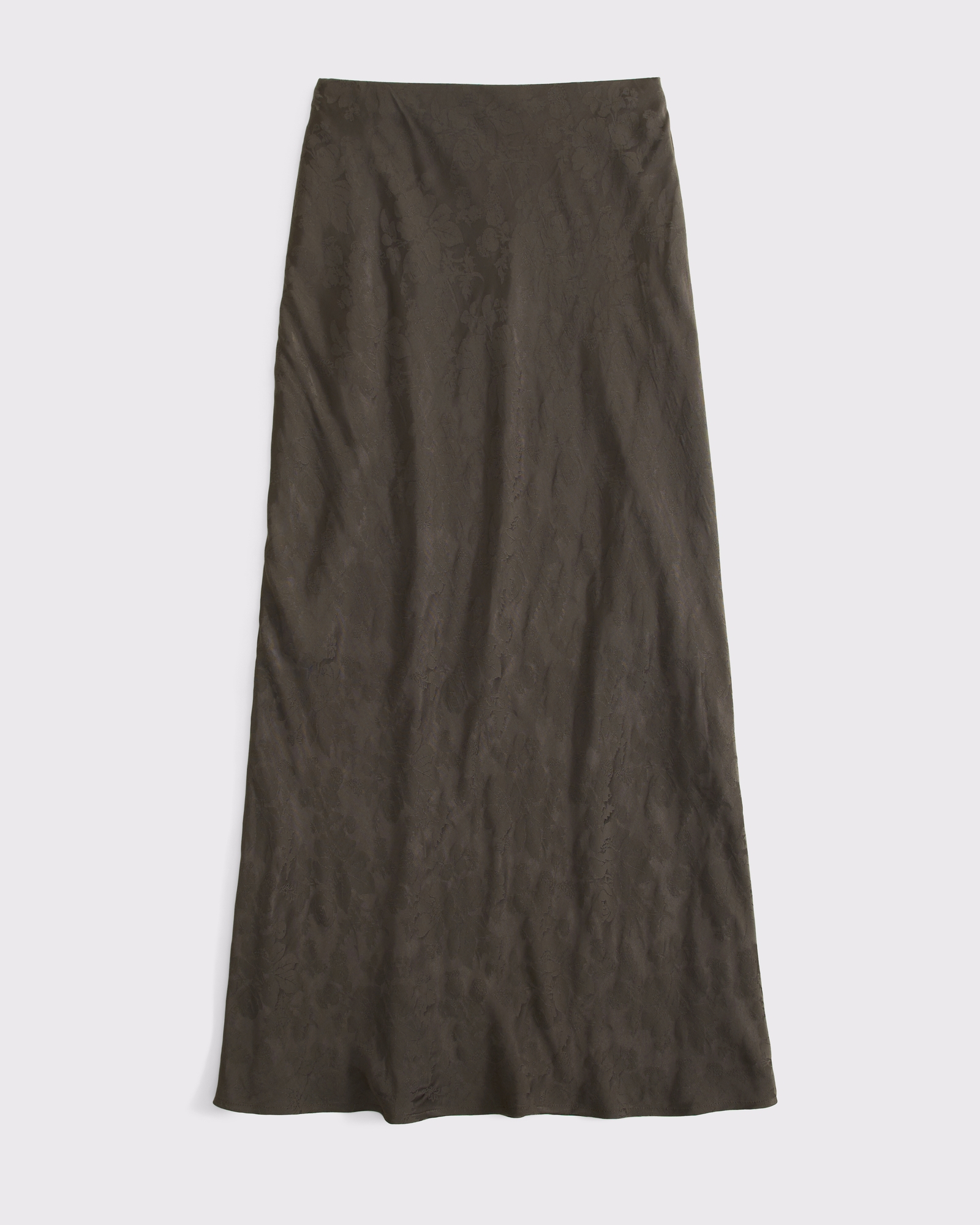 High Rise Satin Jacquard Maxi Skirt thumbnail 6