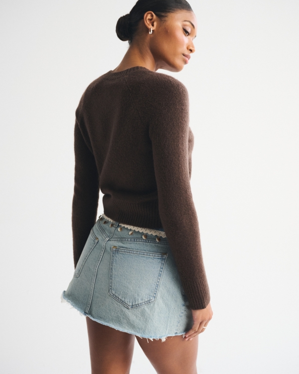 Curve Love Mid Rise Denim Mini Skirt