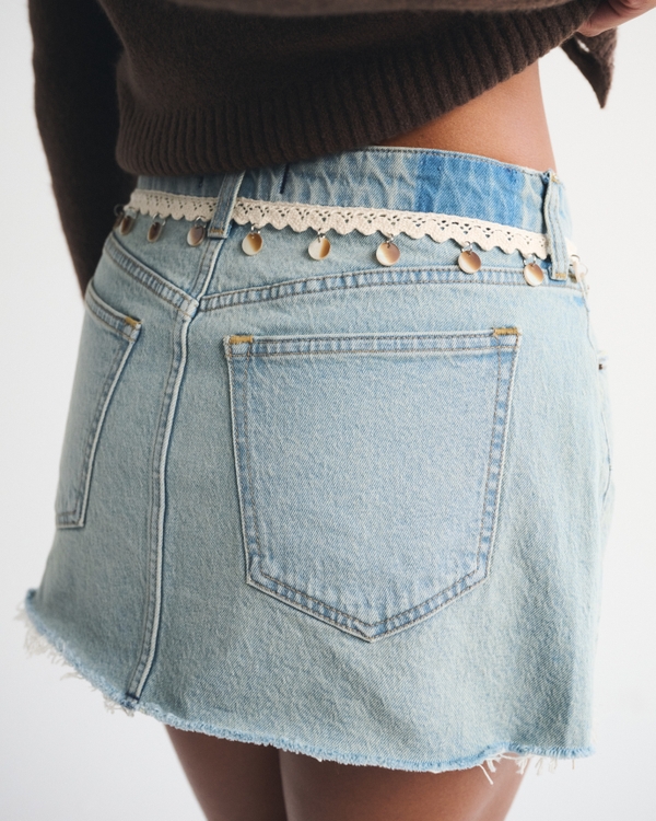 Curve Love Mid Rise Denim Mini Skirt