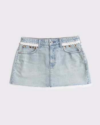 Curve Love Mid Rise Denim Mini Skirt