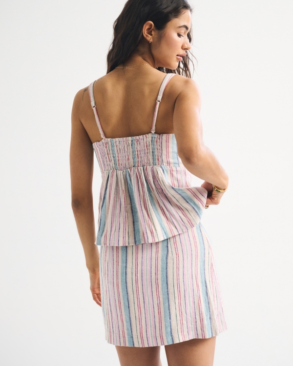 The A&F Scarlett Linen-Blend Mini Skort