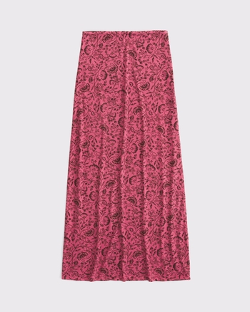 Reversible High Rise Maxi Skirt