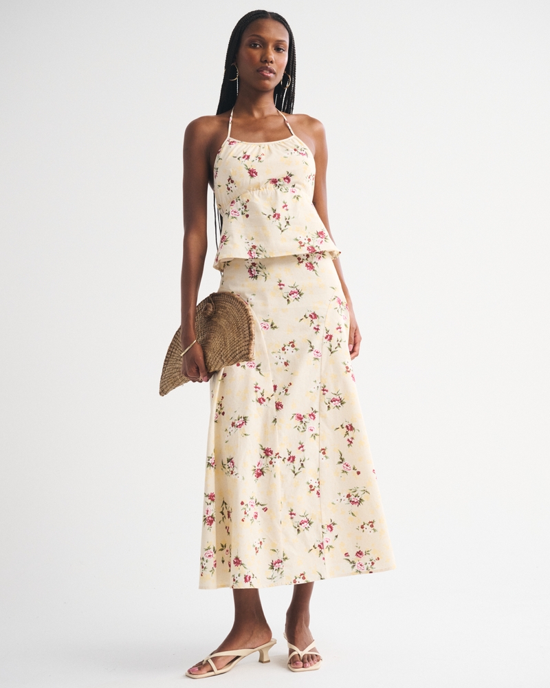 High Rise Maxi Skirt