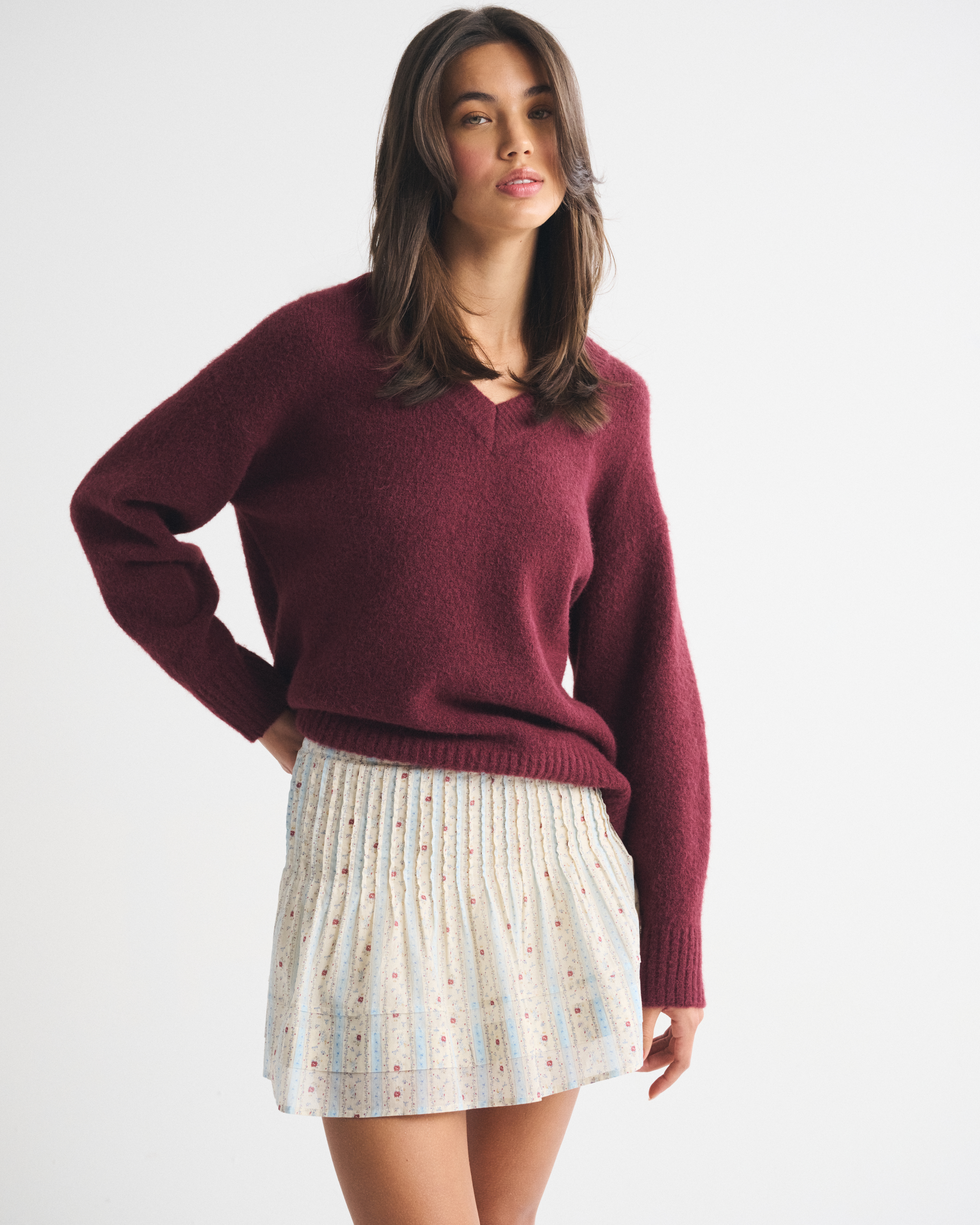 Женские юбки Abercrombie & Fitch Drop-Waist Pintuck Mini Skort — фото 2