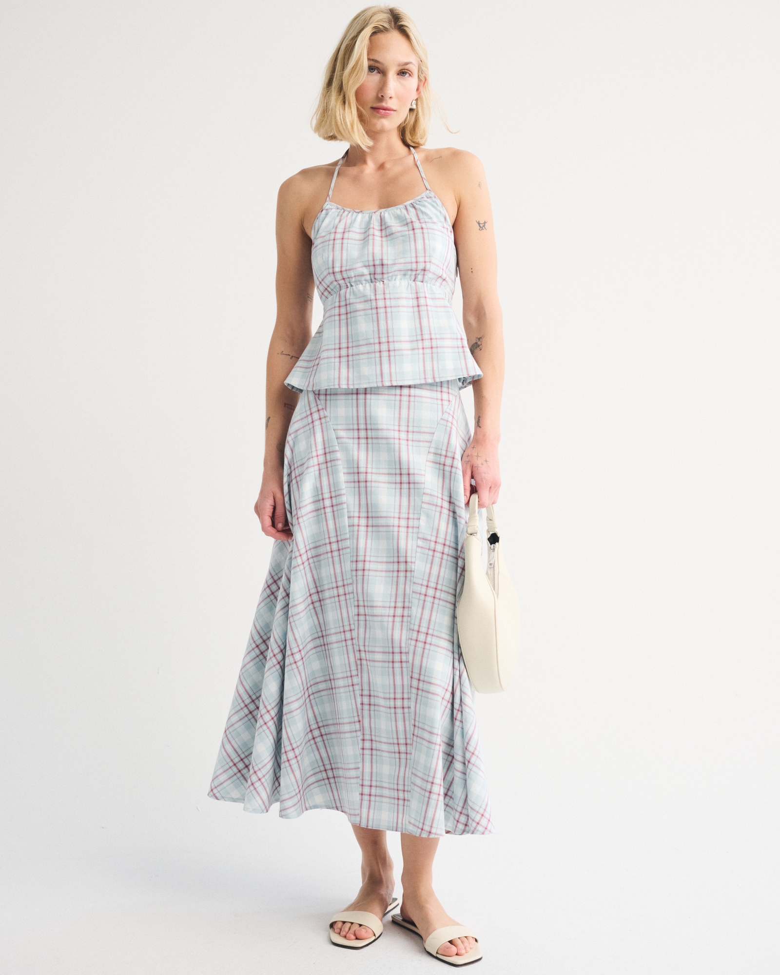 High Rise Flowy Maxi Skirt