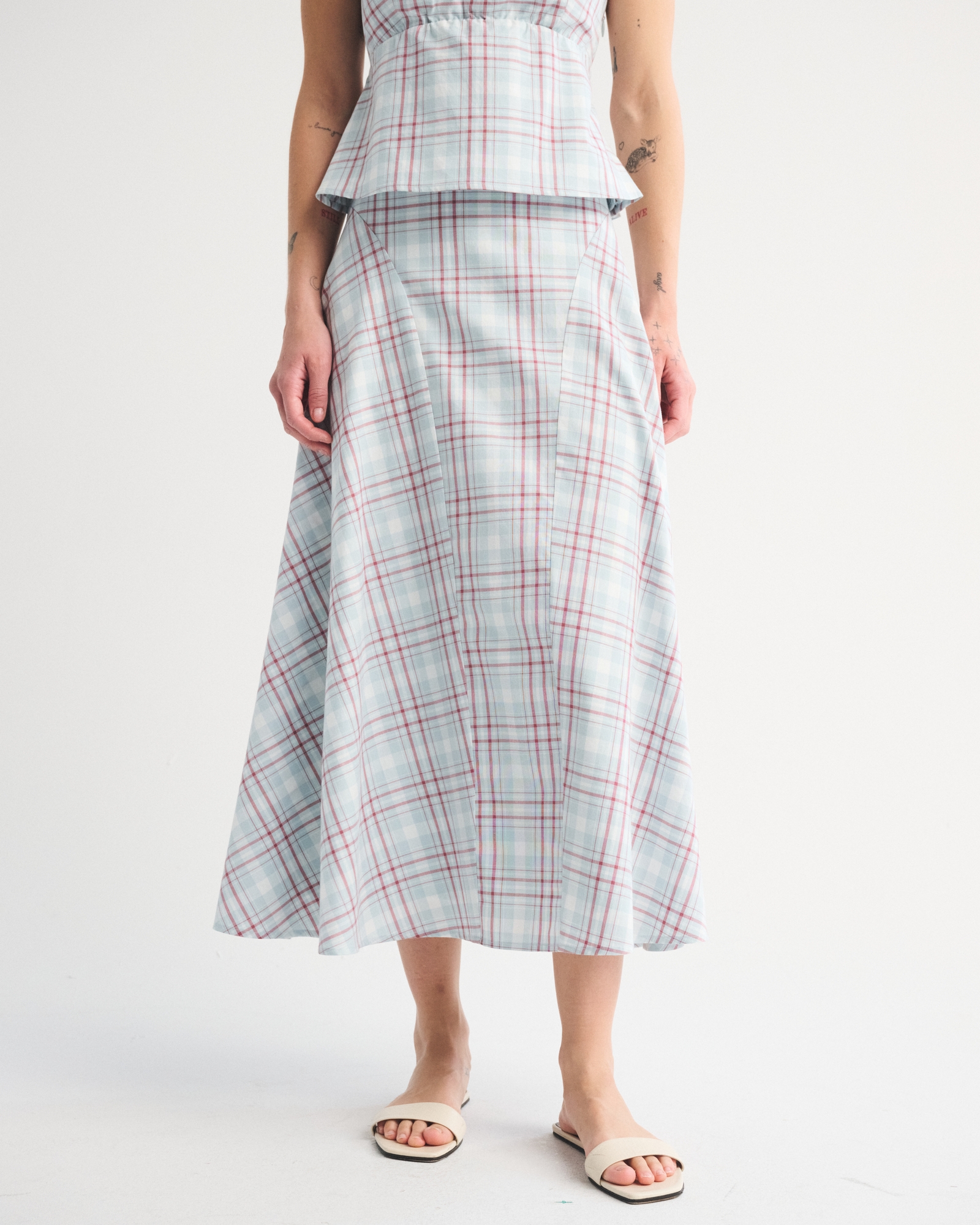 High Rise Flowy Maxi Skirt