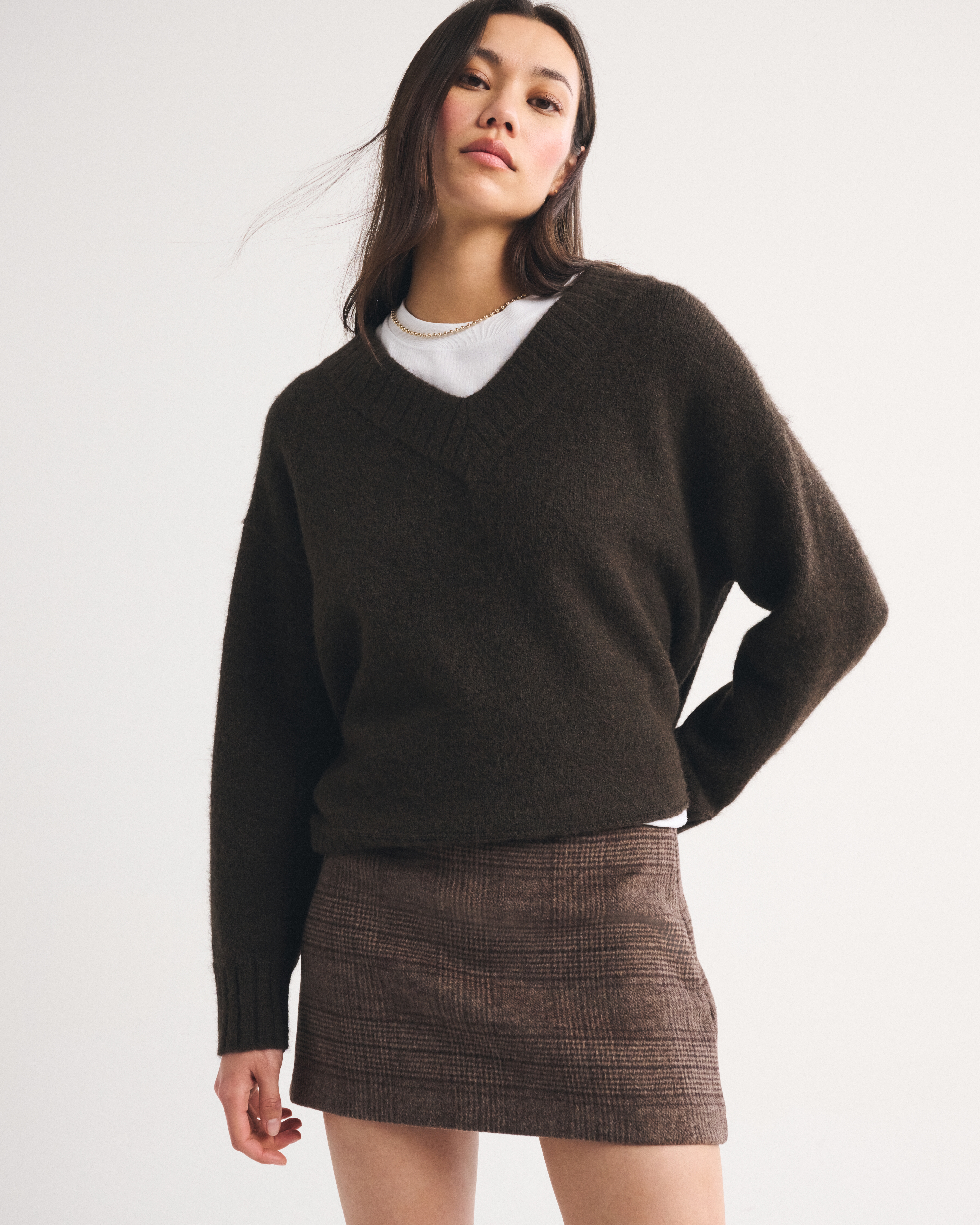 The A&F Scarlett Wool-Blend Mini Skort
