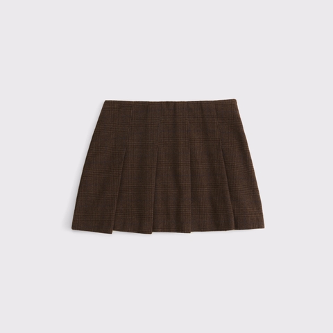 Женские юбки Abercrombie & Fitch Wool-Blend Pleated Mini Skirt