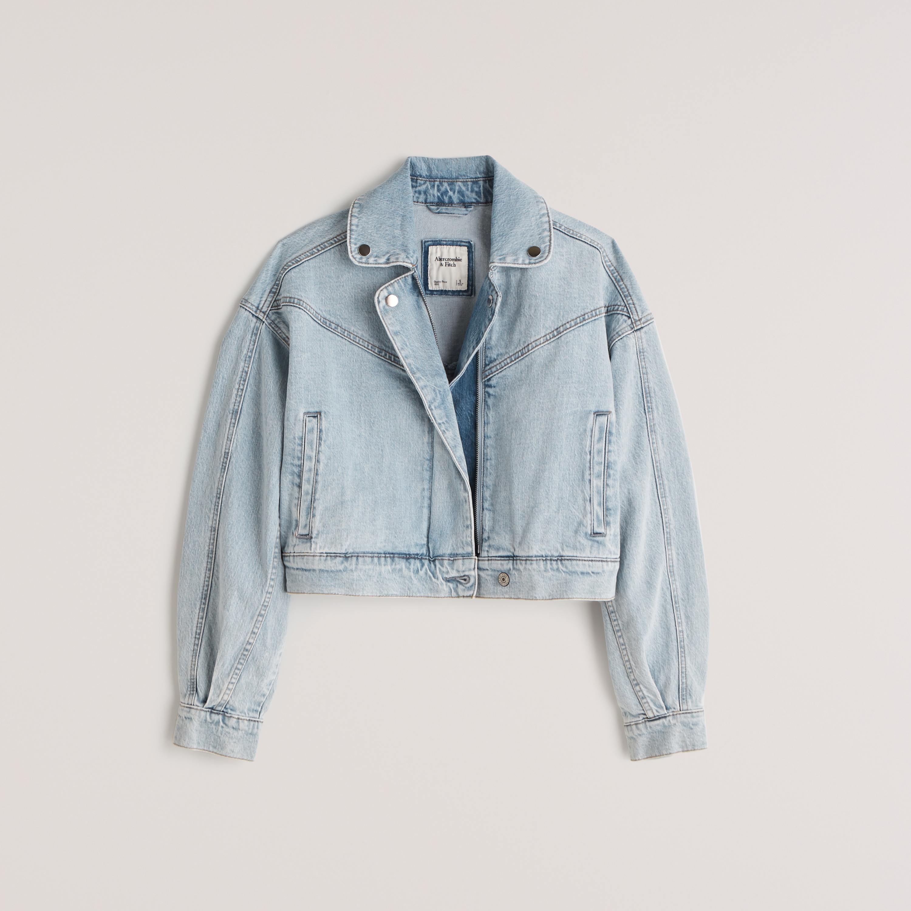 lightweight cropped denim jacket