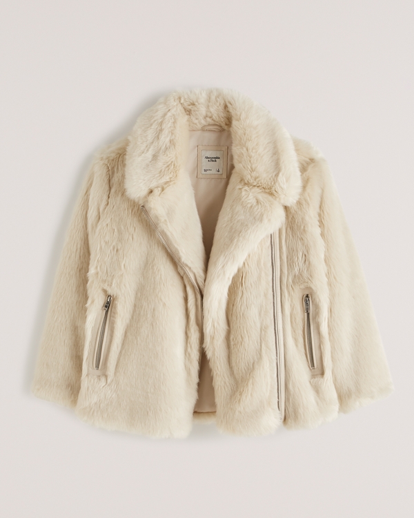 Women S Coat Jacket, Abercrombie And Fitch Faux Fur Cropped Coat Jacket