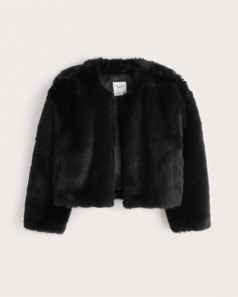 Cropped Fur Jacket Women's Clearance |