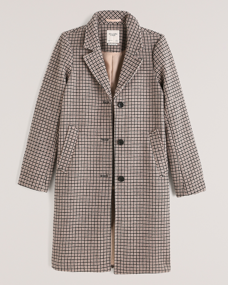 Women's Wool-Blend Dad Coat | Women's Clearance | Abercrombie.com