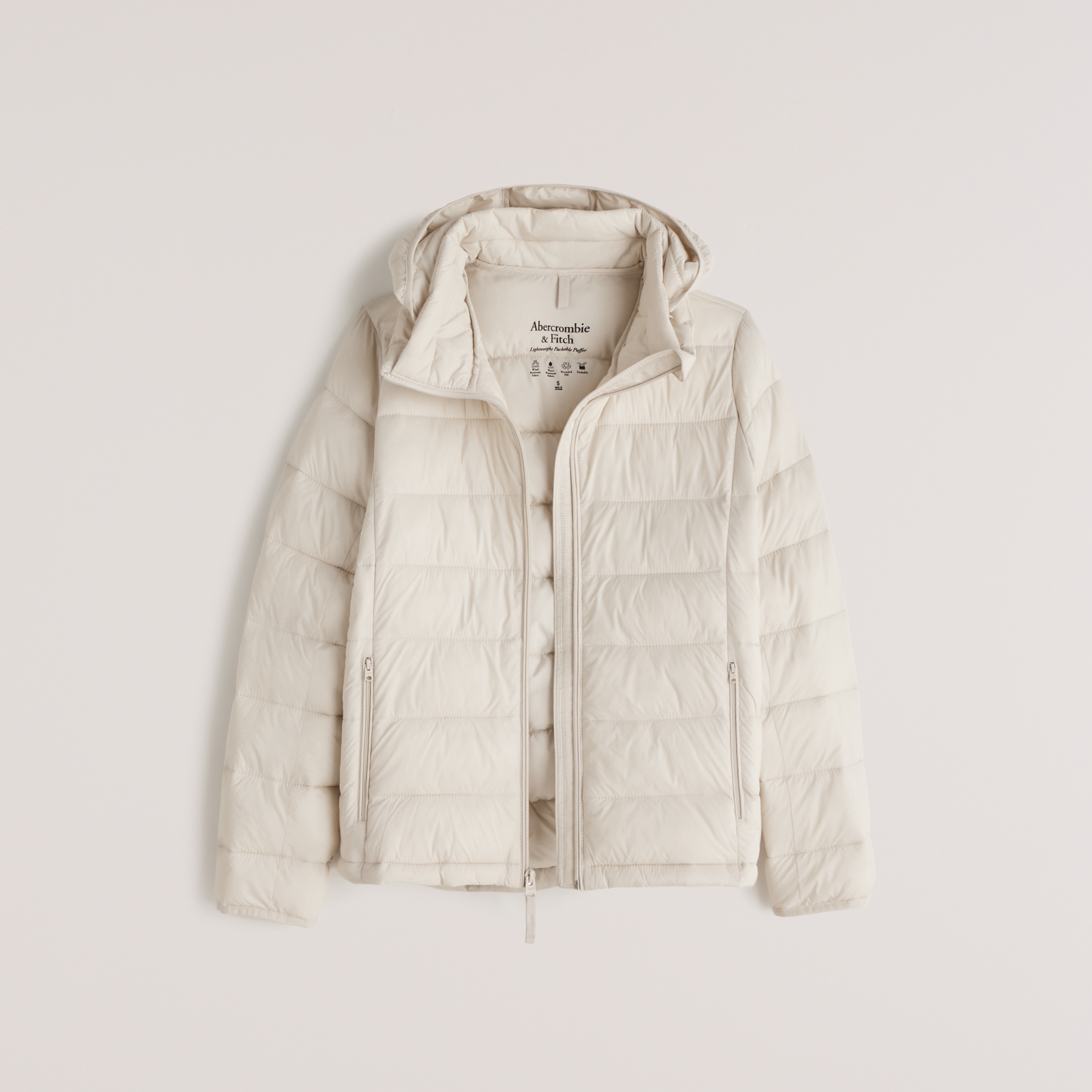 Abercrombie packable clearance puffer