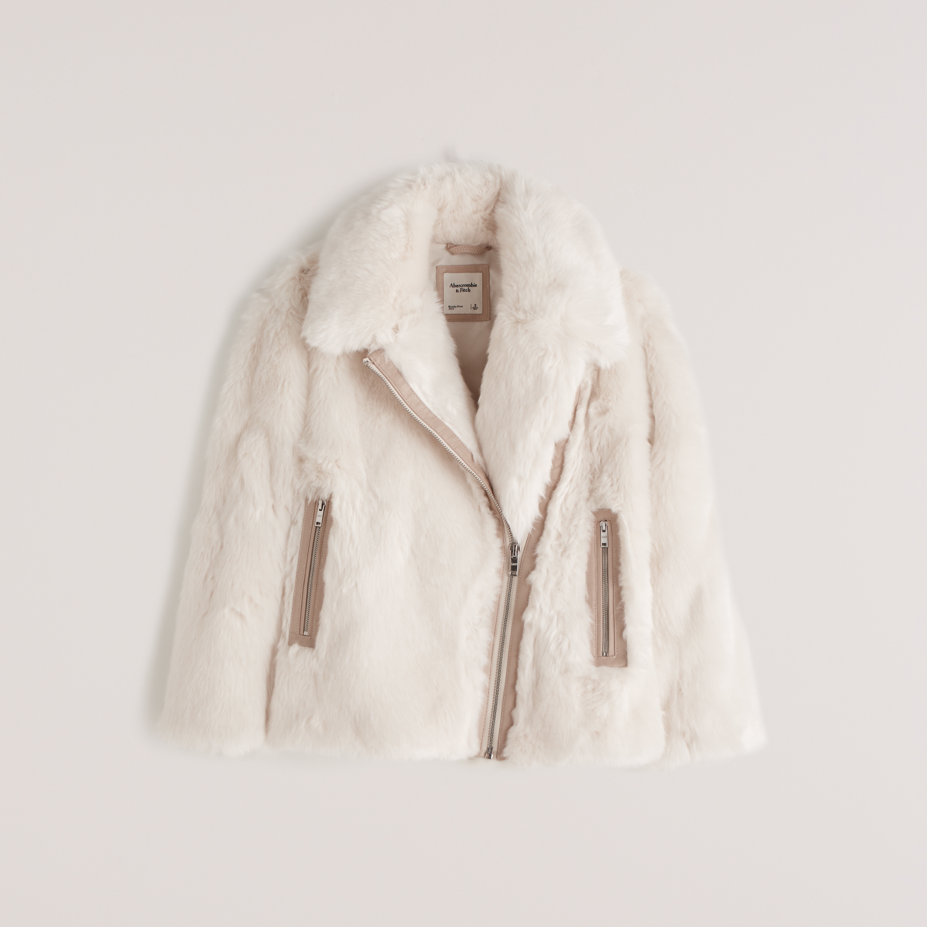 faux sheepskin aviator jacket