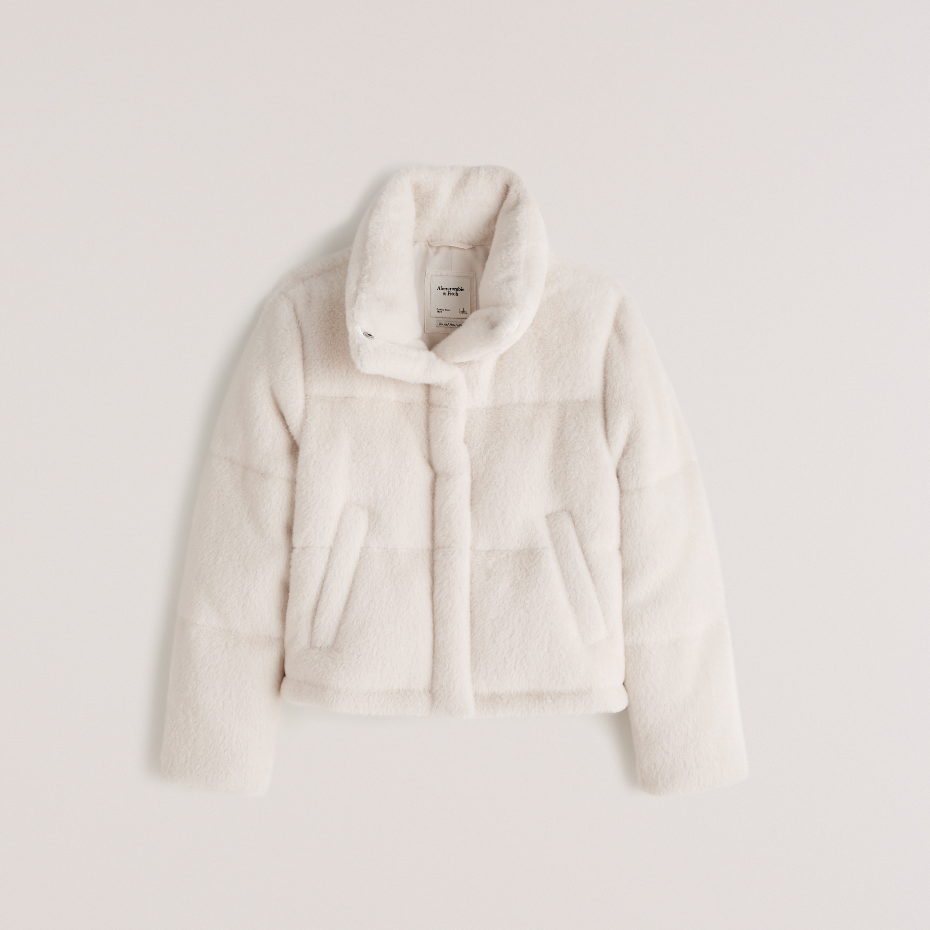 faux fur mini puffer