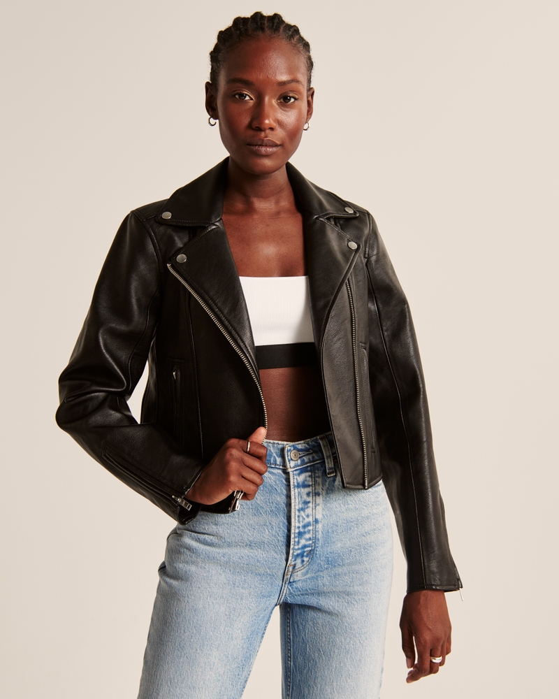 Modern Fit Vegan Leather Jacket With Hood – Tip Top