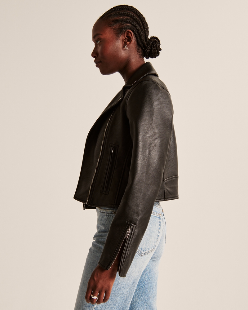 Women's Vegan Leather Moto Jacket