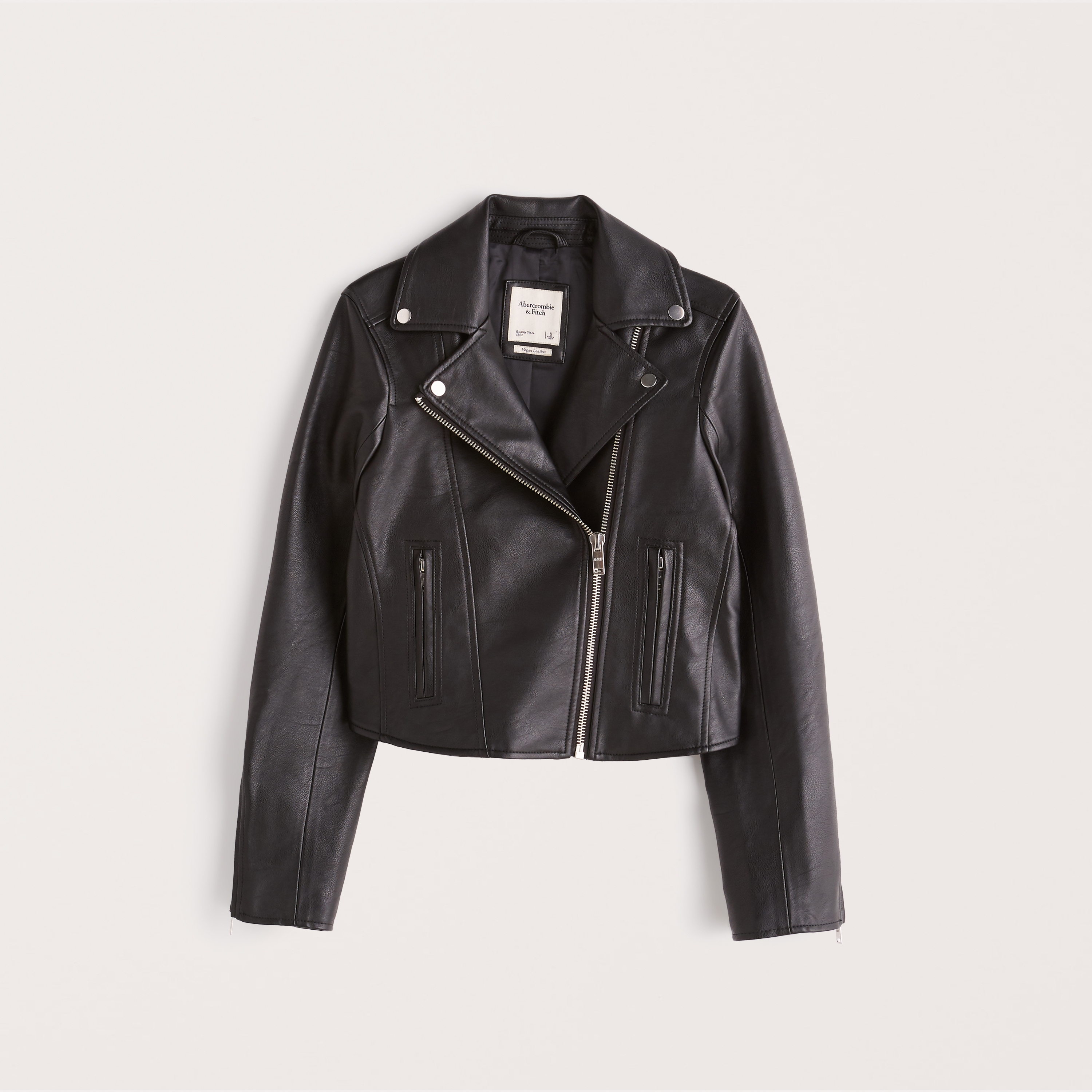 Femme La veste de style moto en cuir Vegan Femme Manteaux et