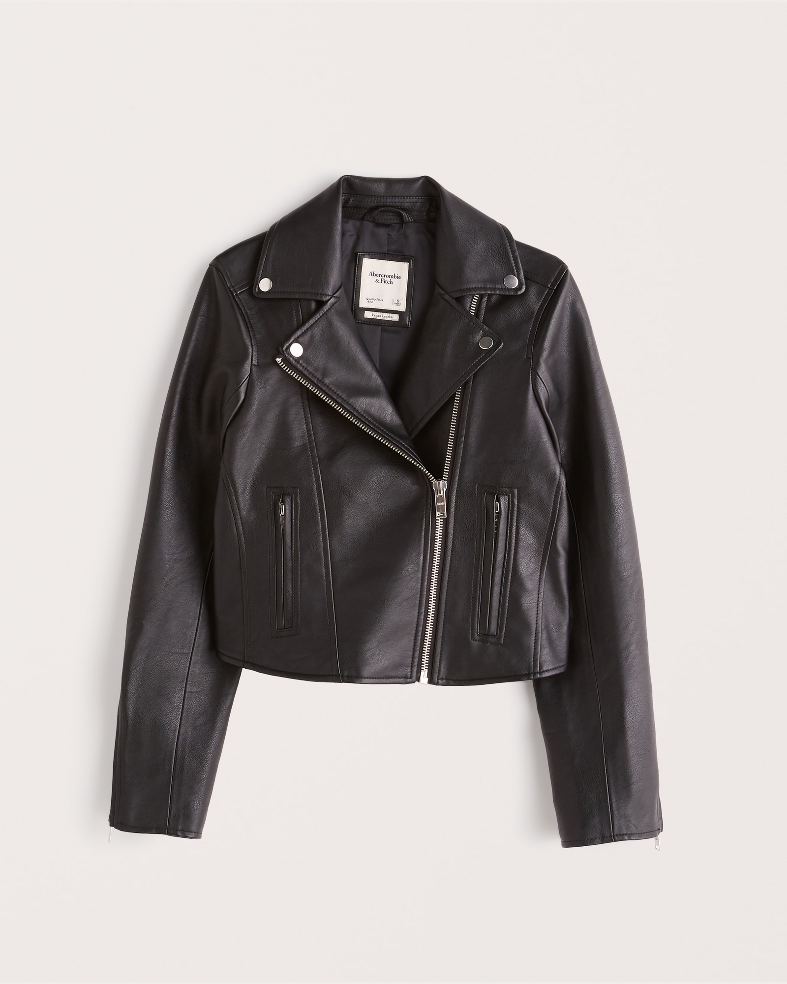 Gap Factory Women's Vegan-Leather Moto Jacket Black Size L