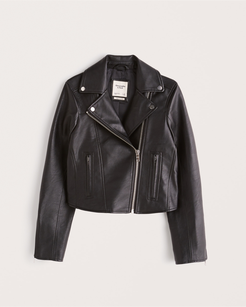 Abercrombie & fitch Vegan Leather Moto Jacket A&F