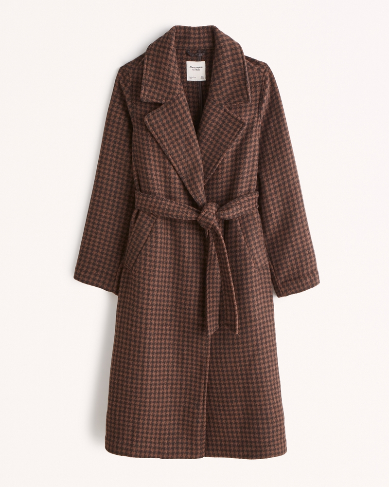 Women's WoolBlend Lightweight Belted Blanket Coat Women's Sale
