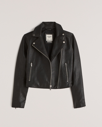 Women S The Faux Leather Moto Jacket Women S Coats Jackets Abercrombie Com
