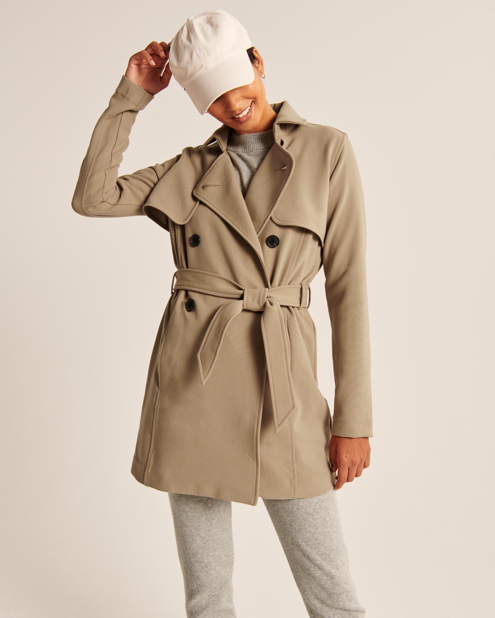 abercrombie and fitch drapey trench coat