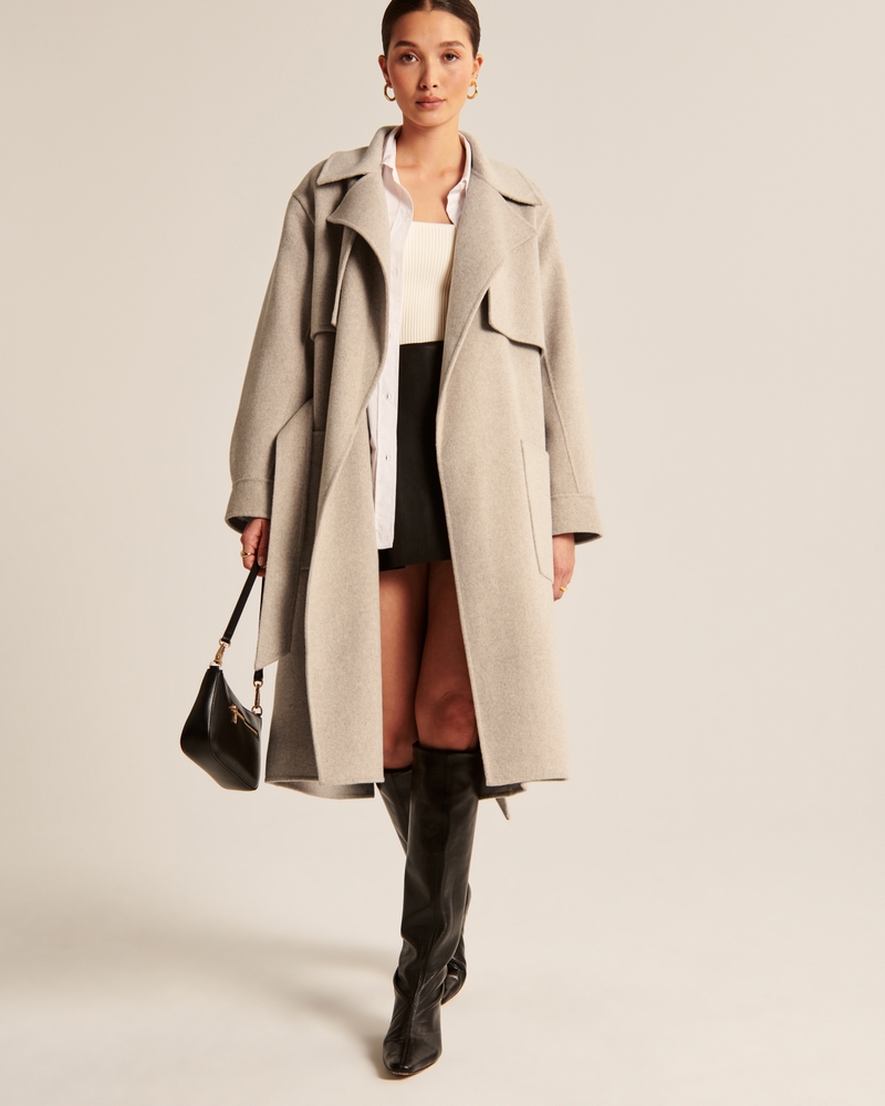 These 5 women try on a top-rated  trench coat