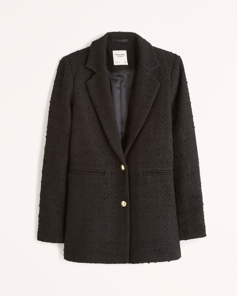 Heavyweight Tweed Blazer Coat