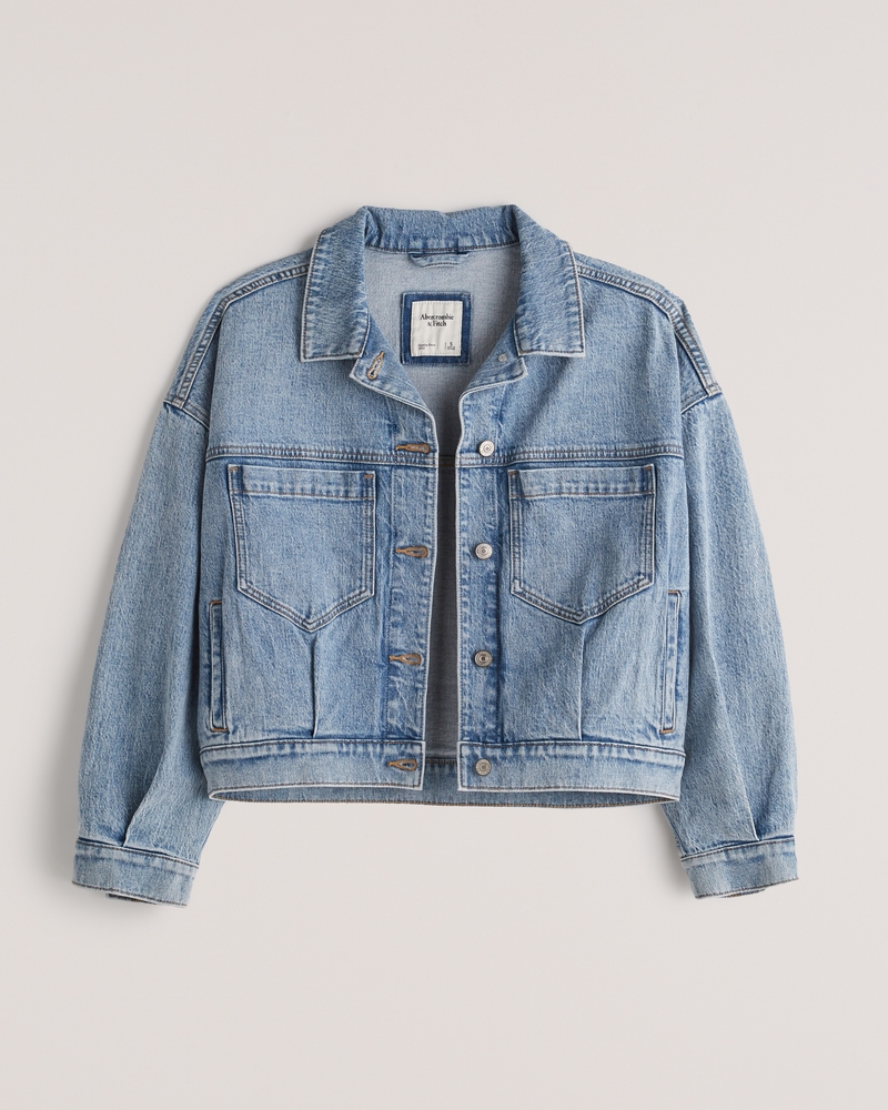 Women's 90s Drapey Denim Jacket | Women's Sale | Abercrombie.com