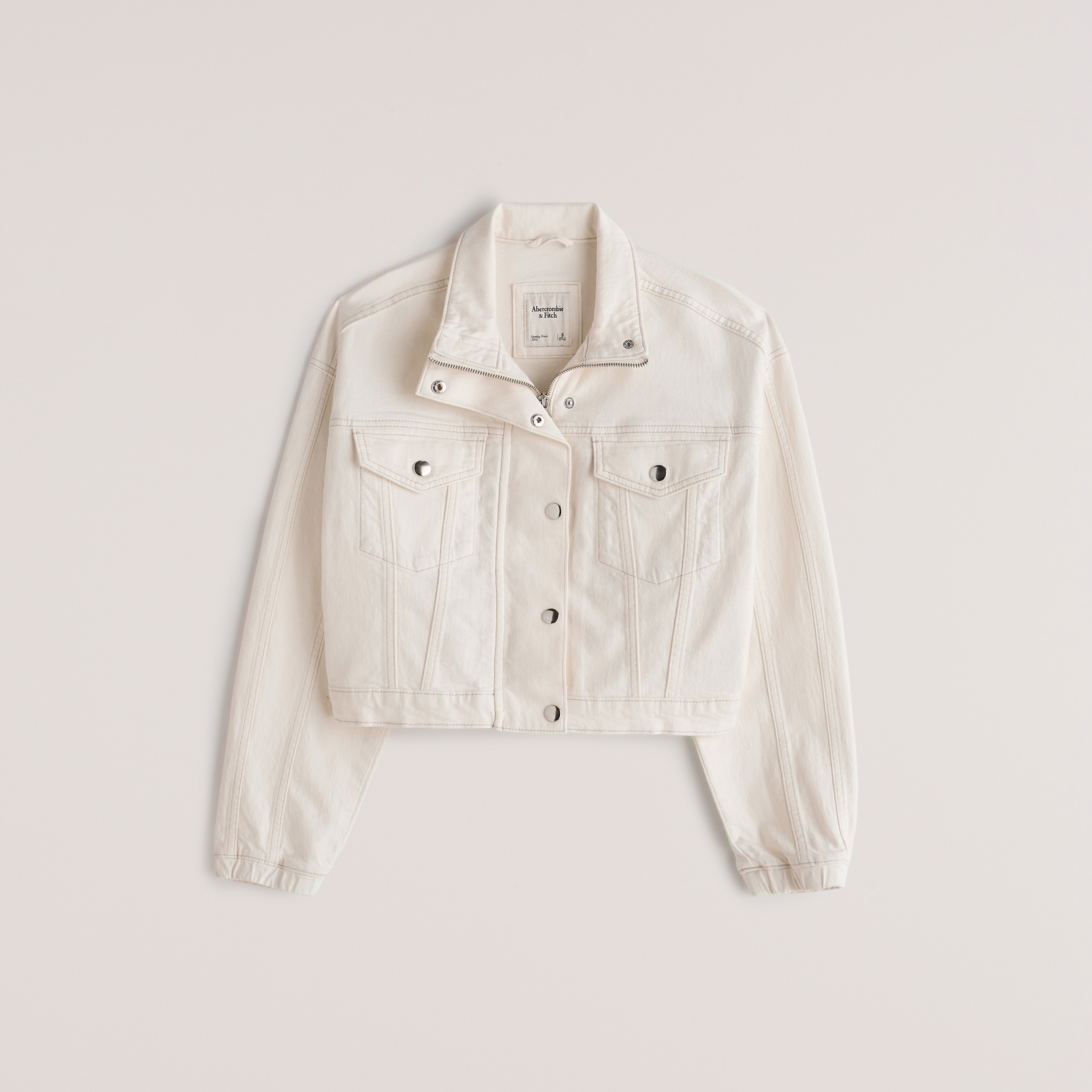 cream denim jacket