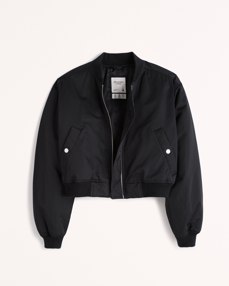 Women's Cropped Bomber Jacket Women's Clearance