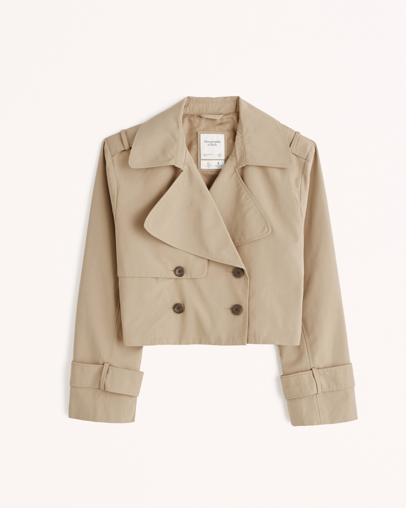 Women's Cropped Trench Coat | Women's Coats & Jackets | Abercrombie.com