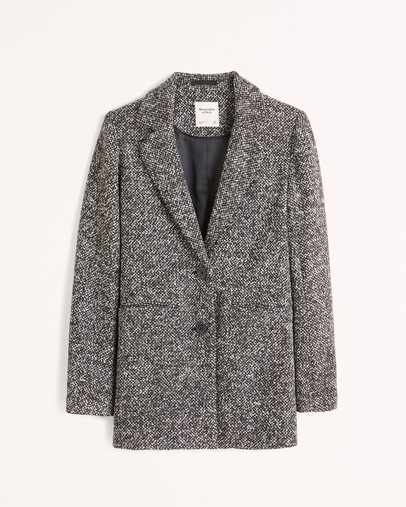 Women's Heavyweight Textured Blazer Coat Women's Clearance