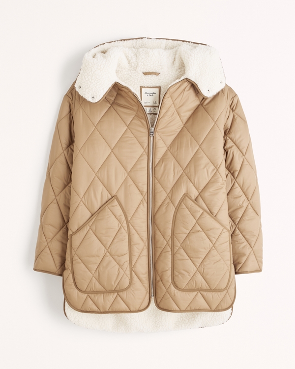 Women's Quilted Shearling Liner Jacket | Women's New Arrivals | Abercrombie.com