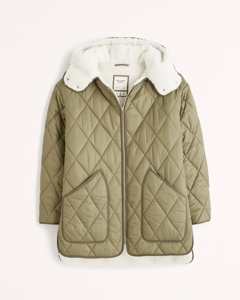 Women's Quilted Sherpa Liner Jacket Women's Clearance